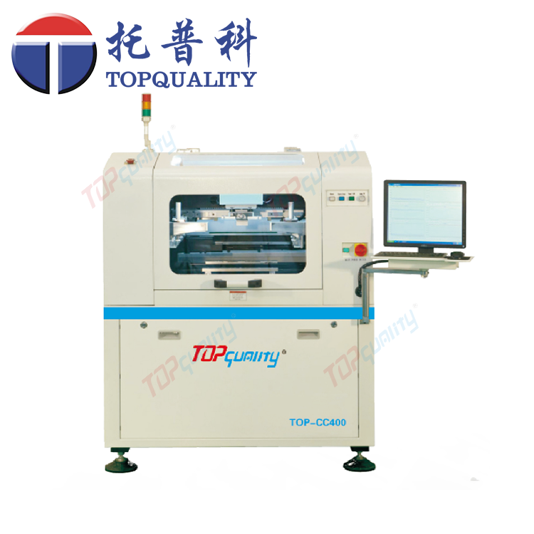 topquality CC-400高精度、高剛性一體化框架式機身結構全自動錫膏印刷機